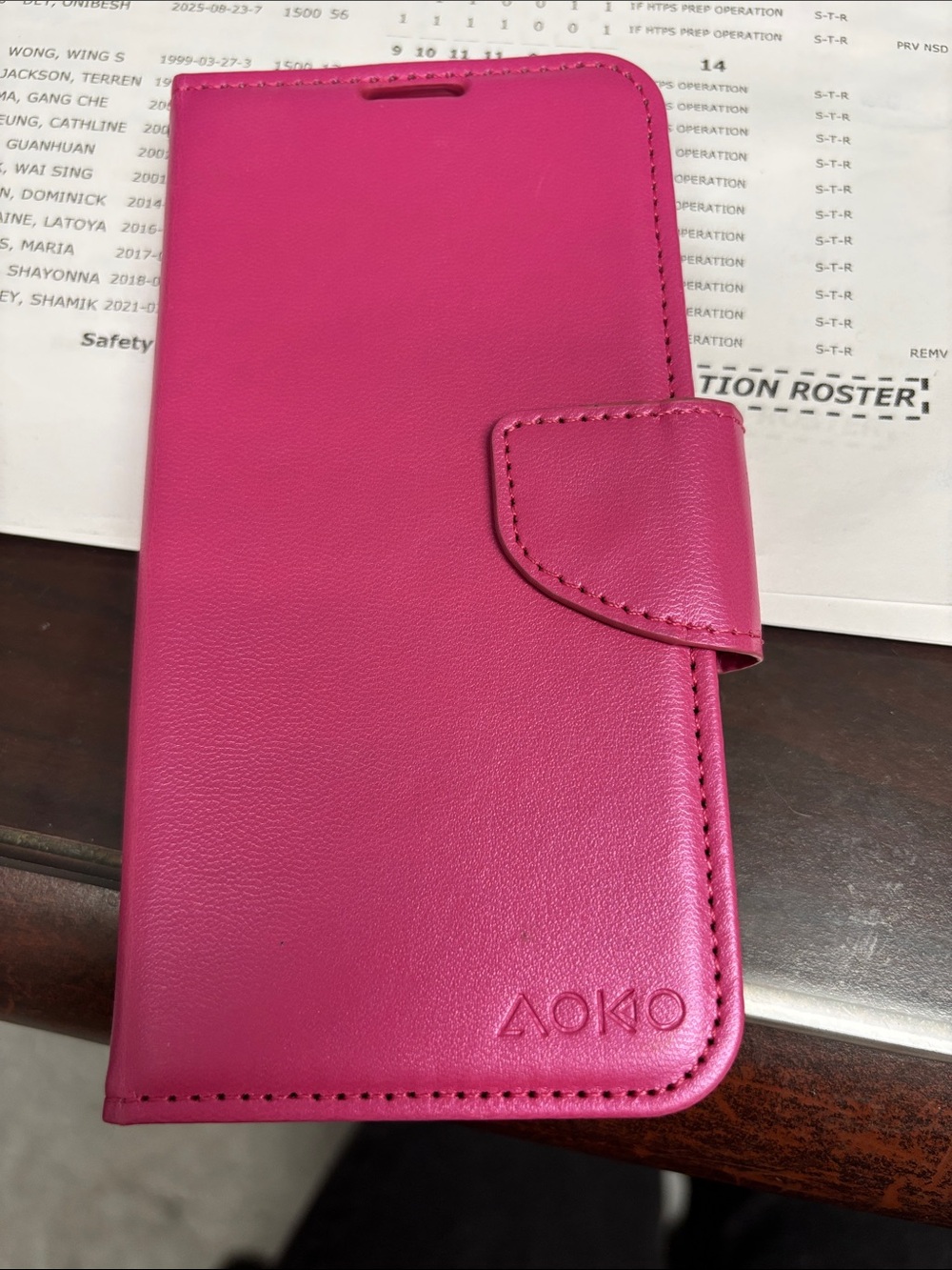 Pink Folio Wallet Case for Cell Phones